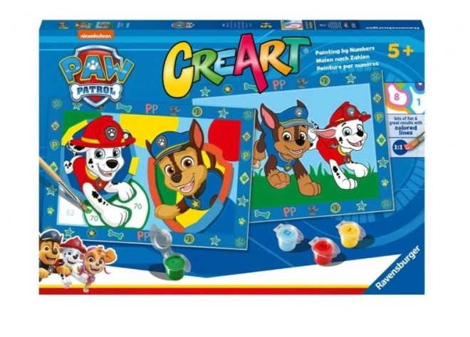 Obraz maľovanie podľa čísel pre deti Junior PAW Patrol