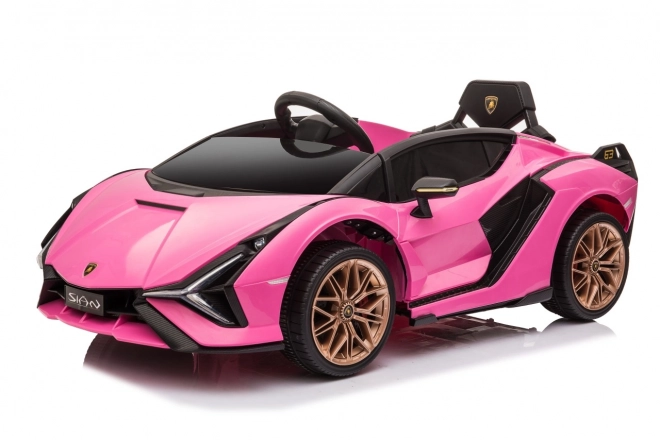 Lamborghini SIAN detské auto na batériu s ovládačom – Ružové