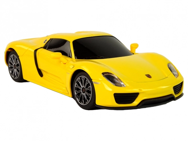 Automobil R/C Porsche 918 na diaľkové ovládanie žlté 1:24