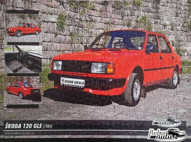 Retro autá puzzle Škoda 120 GLS (1984) 500 dielikov