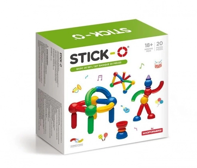 Magnetické stavebnice Stick-o Basic 30 dielikov