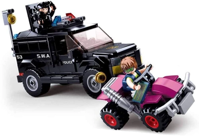 Štvorkolka zlodeja pre dramatickú naháňačku