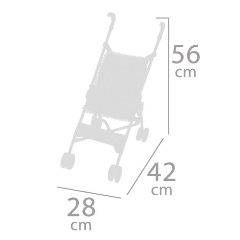 Skladací kočík pre bábiky golfové Daniela - 56 cm