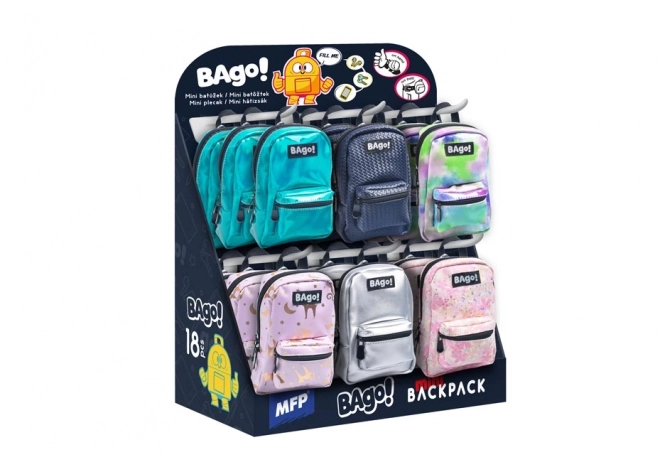 Štýlový mini batôžtek Bago s držiakom na kľúče - display 18ks
