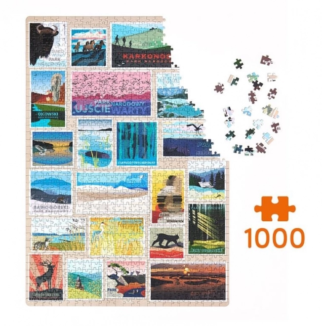 Puzzle Puzzlove Poľské Národné Parky 1000 dielikov