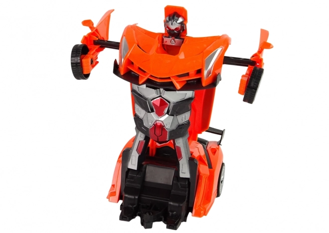 Auto robot transformátor 2v1 s R/C ovládaním oranžové