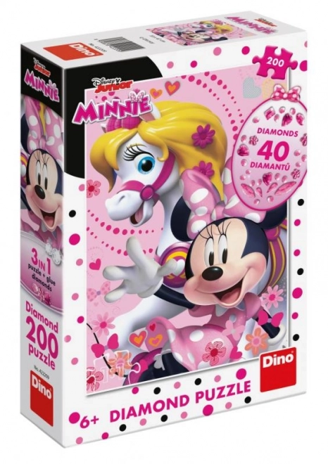 Minnie Mouse diamantové puzzle 200 ks