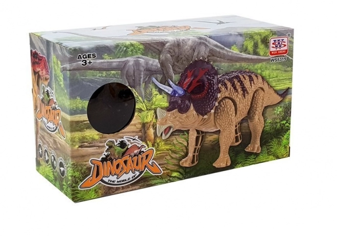 Dinozaur Triceratops na batérie