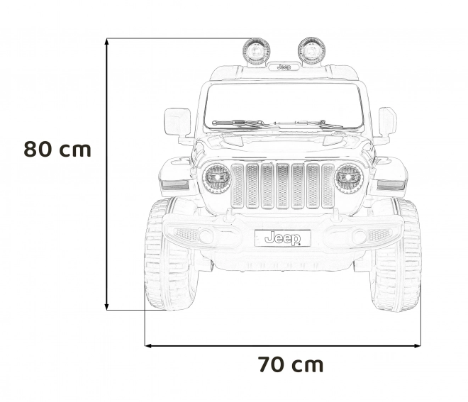Jeep Wrangler Rubicon na Akumulátor pre Deti so Svetlami a Rádiom