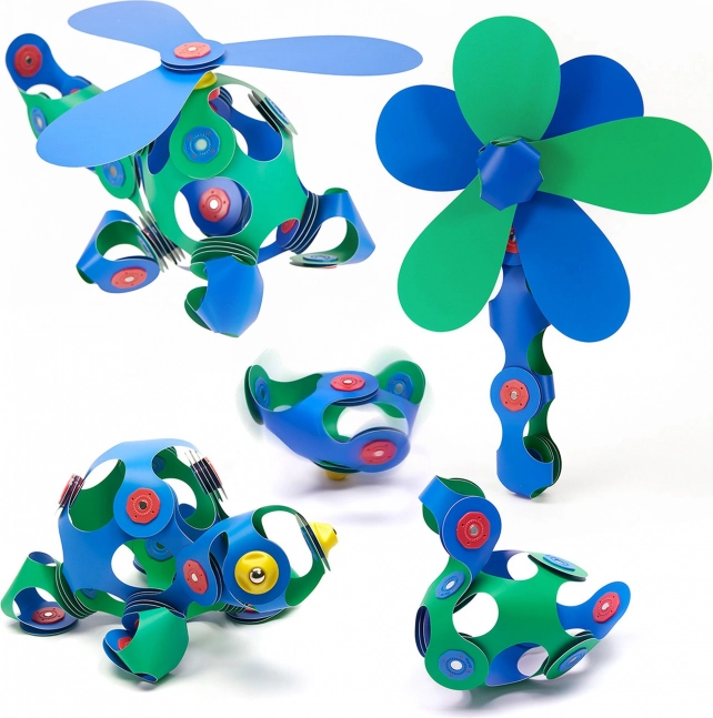 Clixo magnetické stavebnice Crew pack zeleno-modré