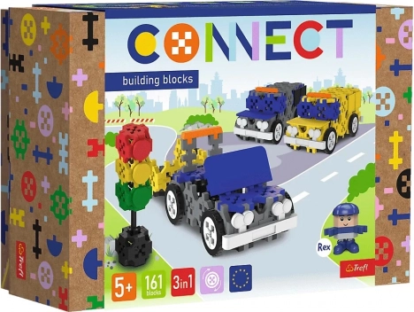 Stavebnica Connect 3v1 – záchranárske vozidlá, 161 dielikov