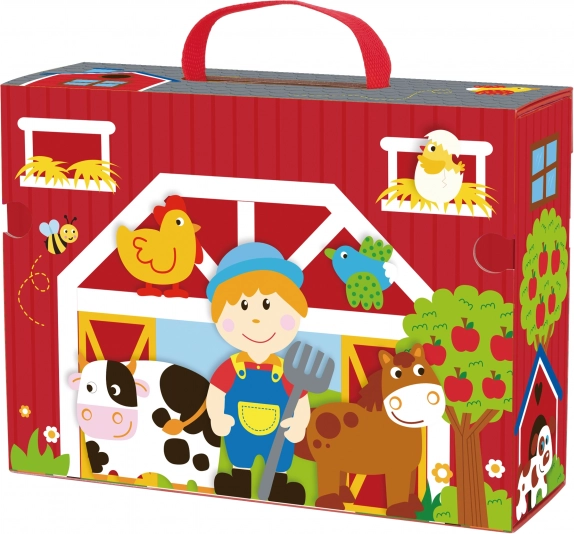Drevená farma v kufríku Tooky Toy