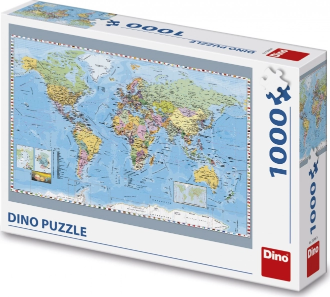 Puzzle Politická Mapa Sveta 1000 Dielikov
