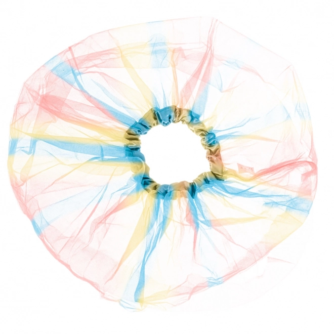 Ružová tiulová tutu sukňa – dúhová