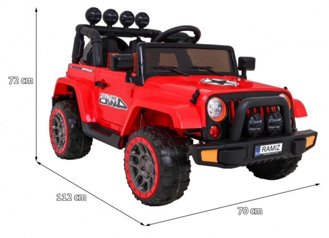Auto Terenové pre Deti s Lakovaním Moro a 4x4 Pohonom – Červená