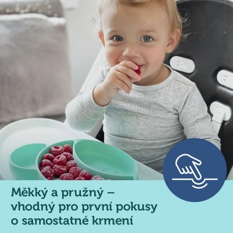 Silikónový delený tanier pre deti v tvare Medveďa od Canpol Babies
