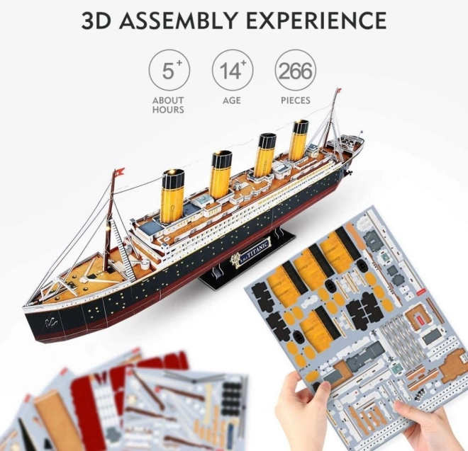 3D puzzle Titanic s LED osvetlením