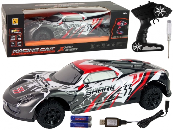 Auto športové R/C 1:8 šedé biele