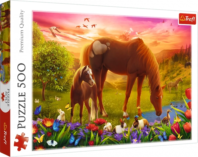 Puzzle Kone na Lúke 500 Dielikov