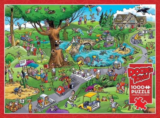 Puzzle Cobble Hill DoodleTown: Typický Golf 1000 Dielikov