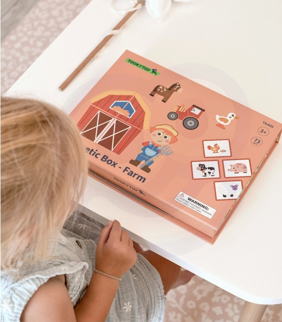 Tooky Toy Magnetická Skladačka Farma Puzzle