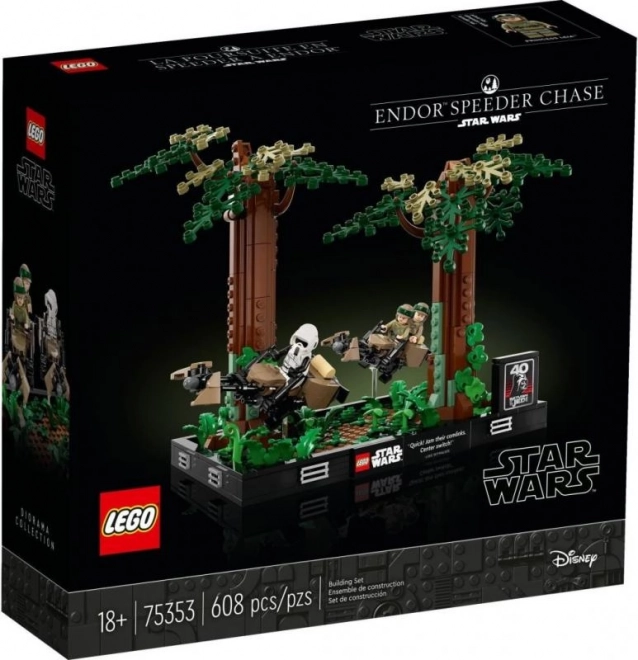 Lego Star Wars Honička spídrů na planéte Endor – diorama