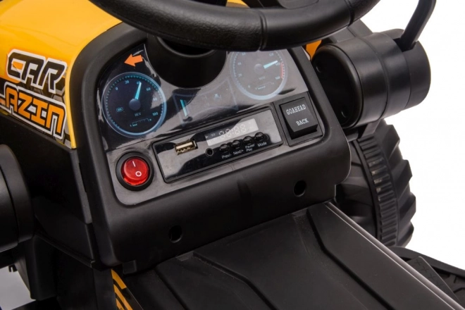 Traktor na akumulátor s lyžicou žltý