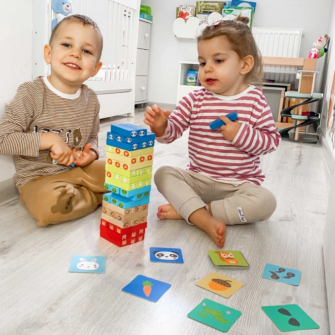 Drevená hra Jenga Zvieratá TOOKY TOY