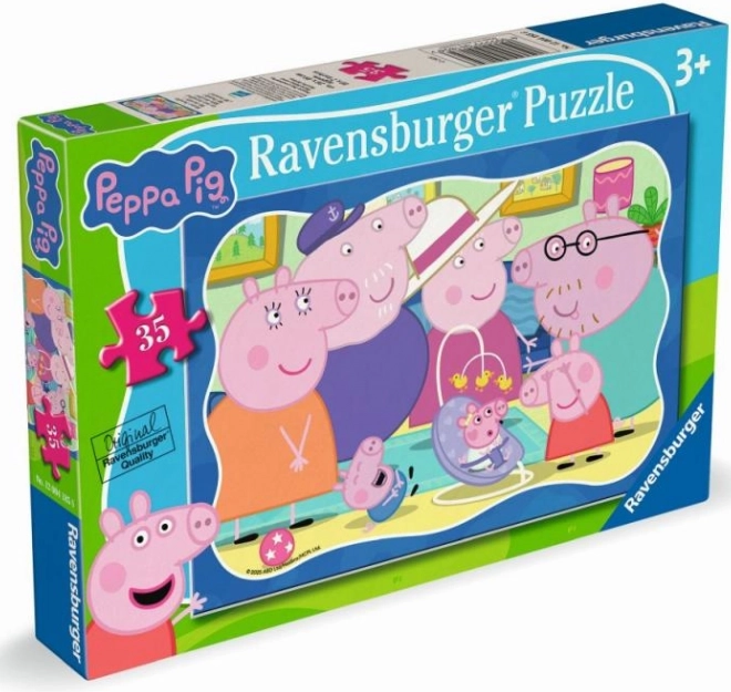 Puzzle Prasiatko Peppa 35 dielikov