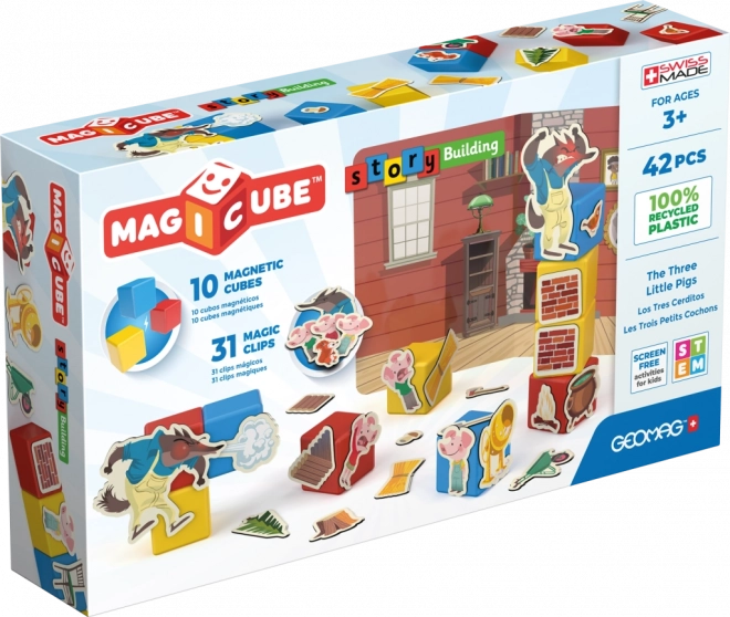 Geomag Magnetické Kocky Magicube Tri Malé Prasiatka