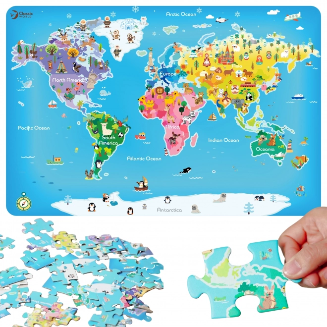 Detská mapa sveta puzzle