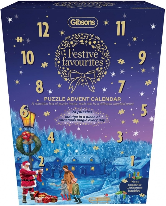 Adventný kalendár puzzle Svátečné prekvapenia