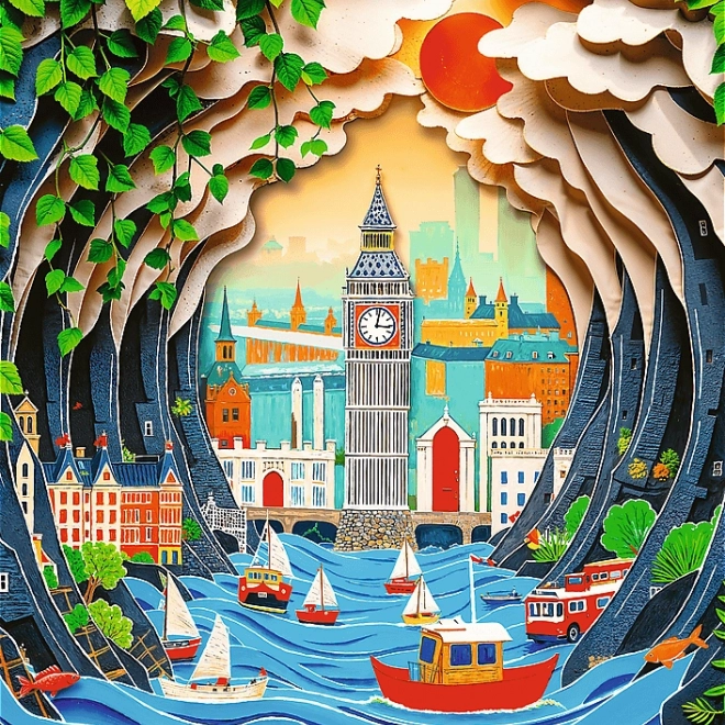 Puzzle Trefl Paper Art: Londýn 1000 dielikov