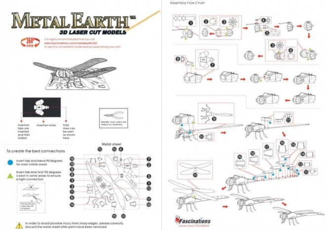 Metal Earth 3D puzzle Vážka