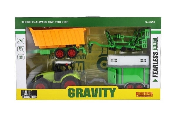 Traktor s vlekom 19cm na zotrvačník