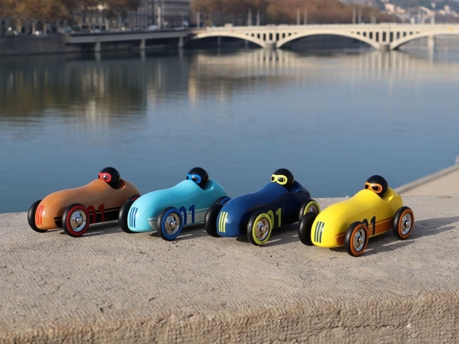 Vilac Drevené auto Old Sport tyrkysové