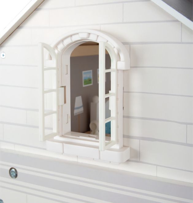 Malý domček pre bábiky na nožičkách Mestská vila
