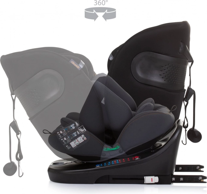 Autosedačka Chipolino Motion i-Size 40-150cm Isofix 360 v Obsidianovej farbe