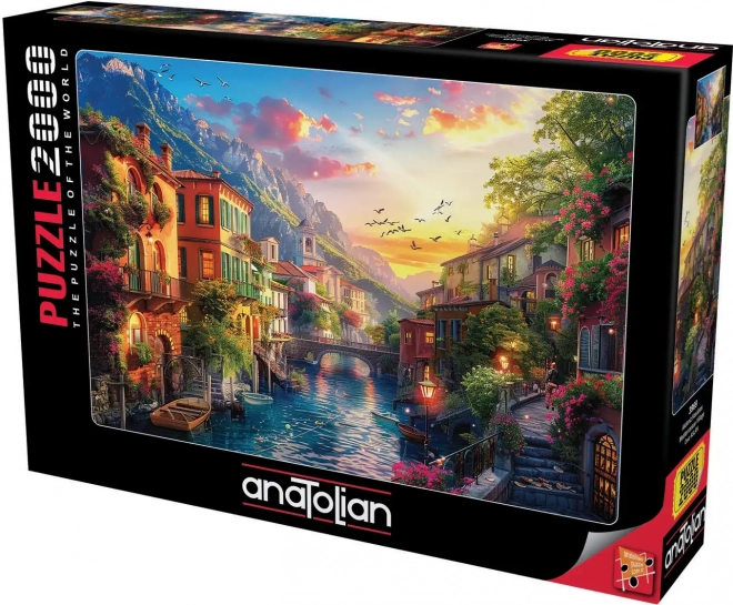 Stredomorské mestečko puzzle 2000 dielikov