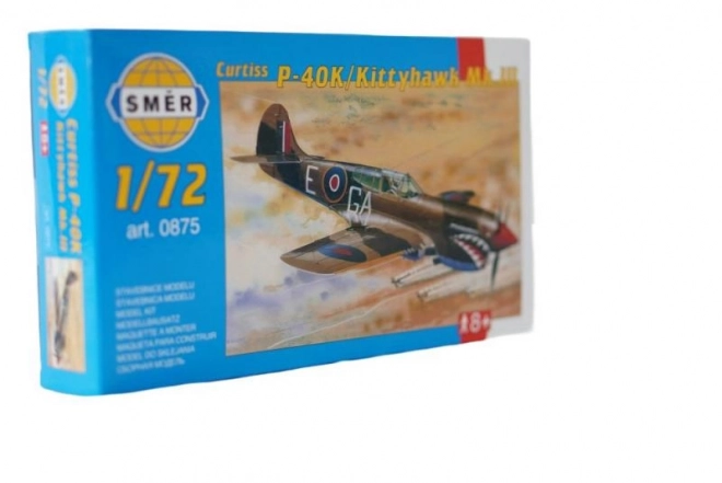 Stavebnica lietadla Curtiss P-40K v mierke 1:72