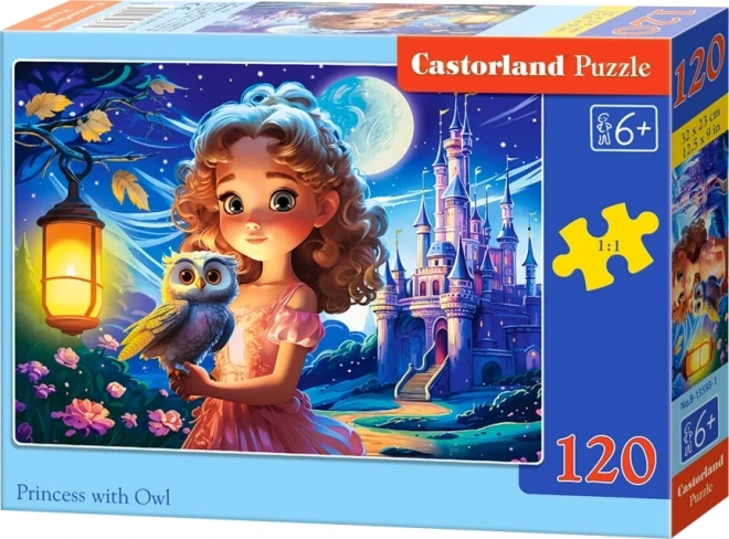 Castorland puzzle princezná a sova 120 dielikov