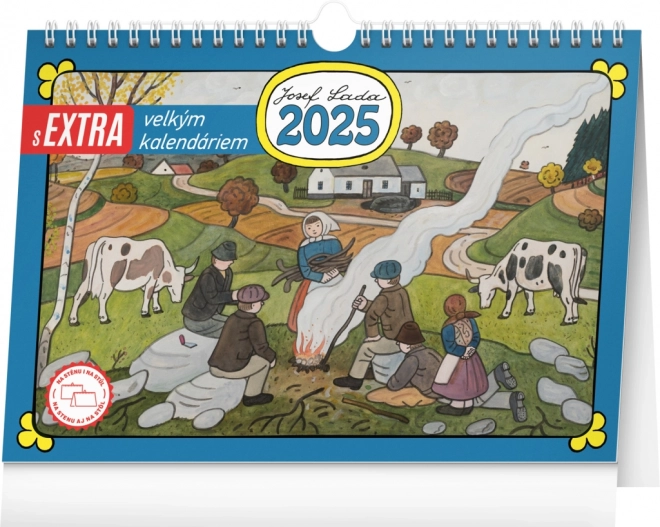 Stolový kalendár s ilustráciami od Josefa Ladu 2025