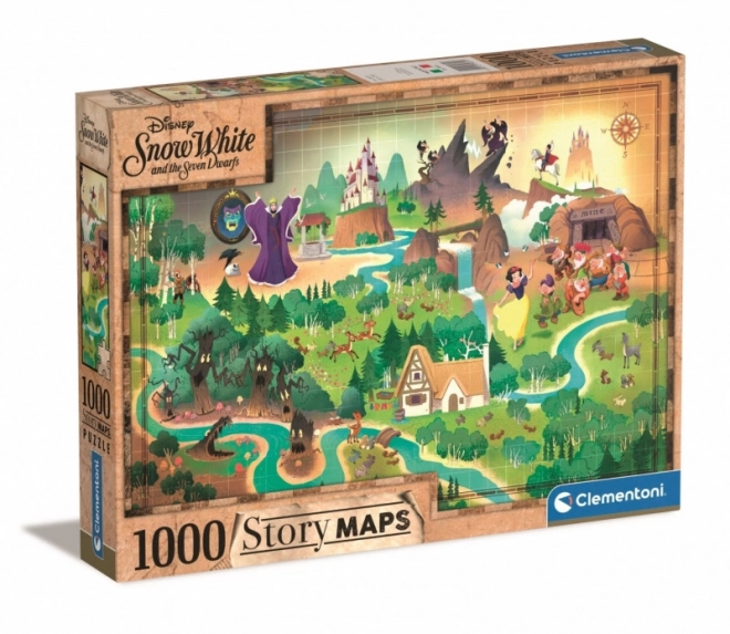 Puzzle Story Maps Kráľovná Snehulienka 1000 kusov