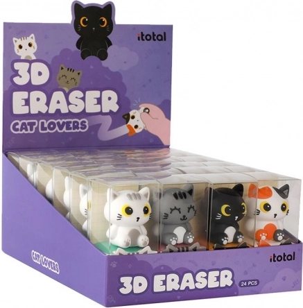 Súprava gumičiek v tvare mačky 3D