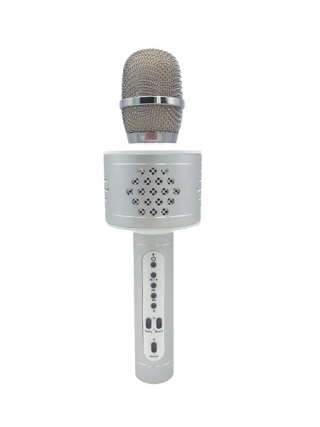 Strieborný Bluetooth karaoke mikrofón – Strieborná