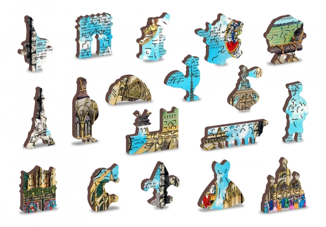 Drevené puzzle Katedrála Notre-Dame 2v1, 1010 dielikov