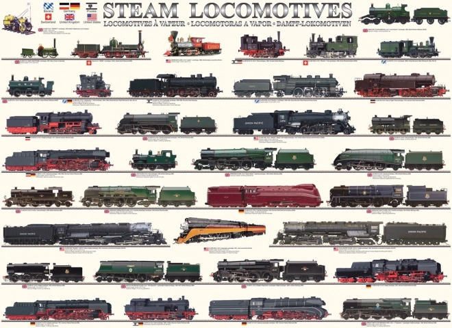 Parní lokomotivy Puzzle 1000 dielikov