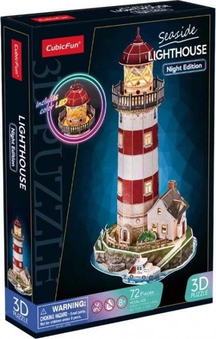 Puzzle 3D 72 dielikov Nočná verzia Maják