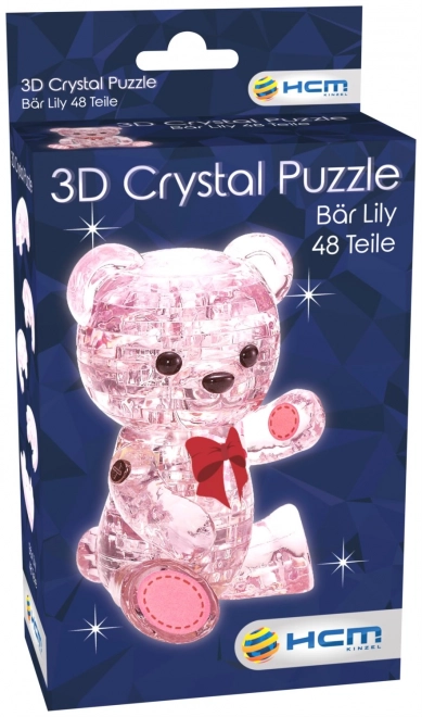 3D krištáľové puzzle Medveď Lily