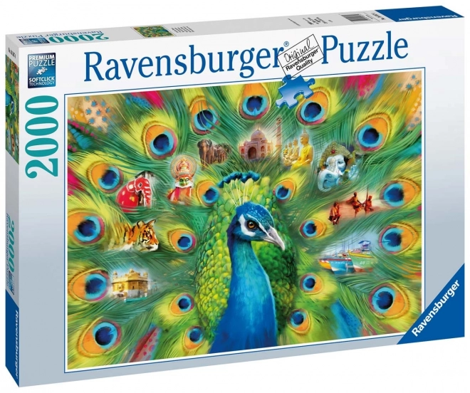 Puzzle Země pávov 2000 dielikov